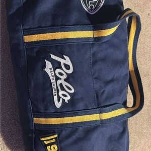 Polo by Ralph Lauren Blue and Yellow Duffel Bag